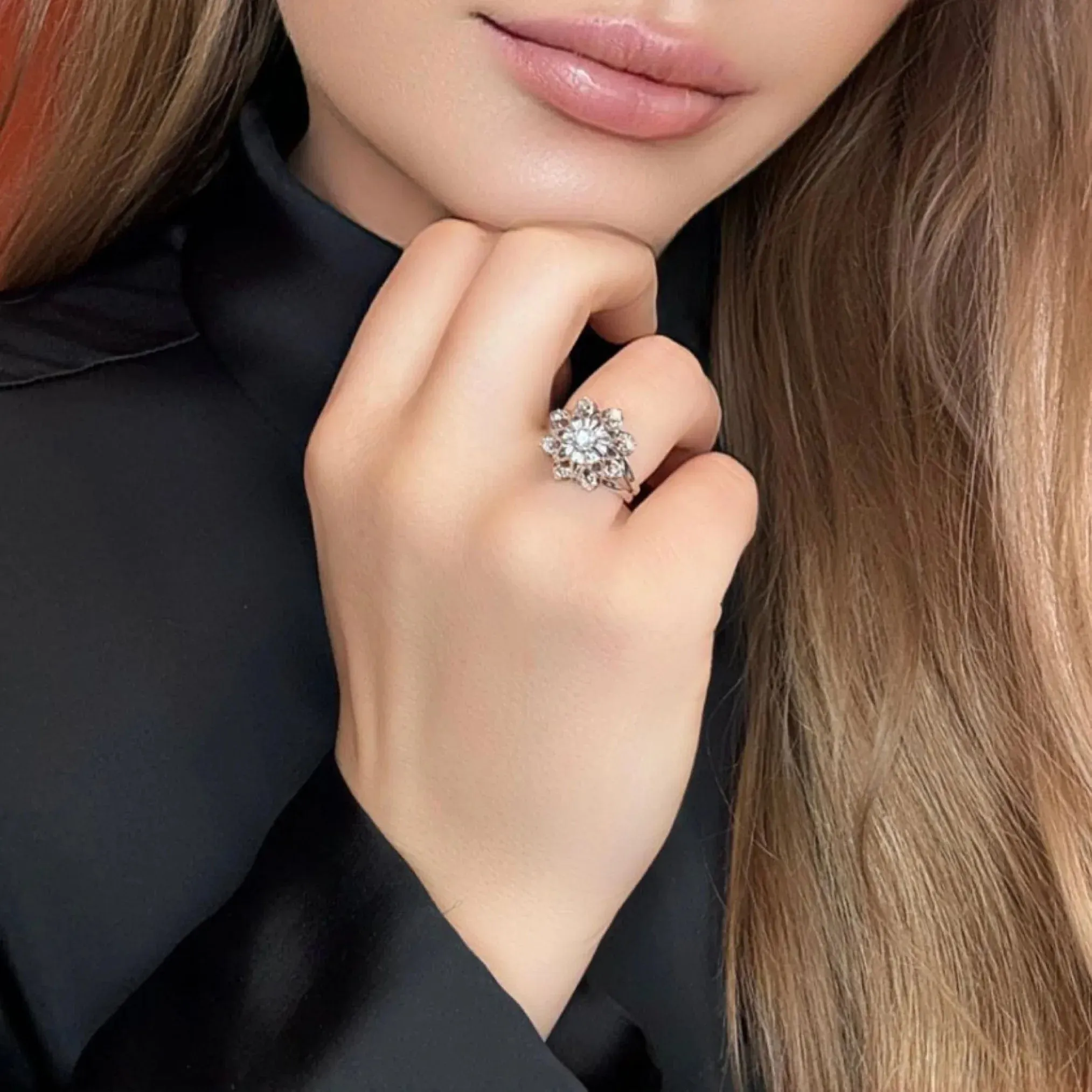 Bague Entourage Or Blanc Diamants sold by 58 Facettes product image thumbnail 2