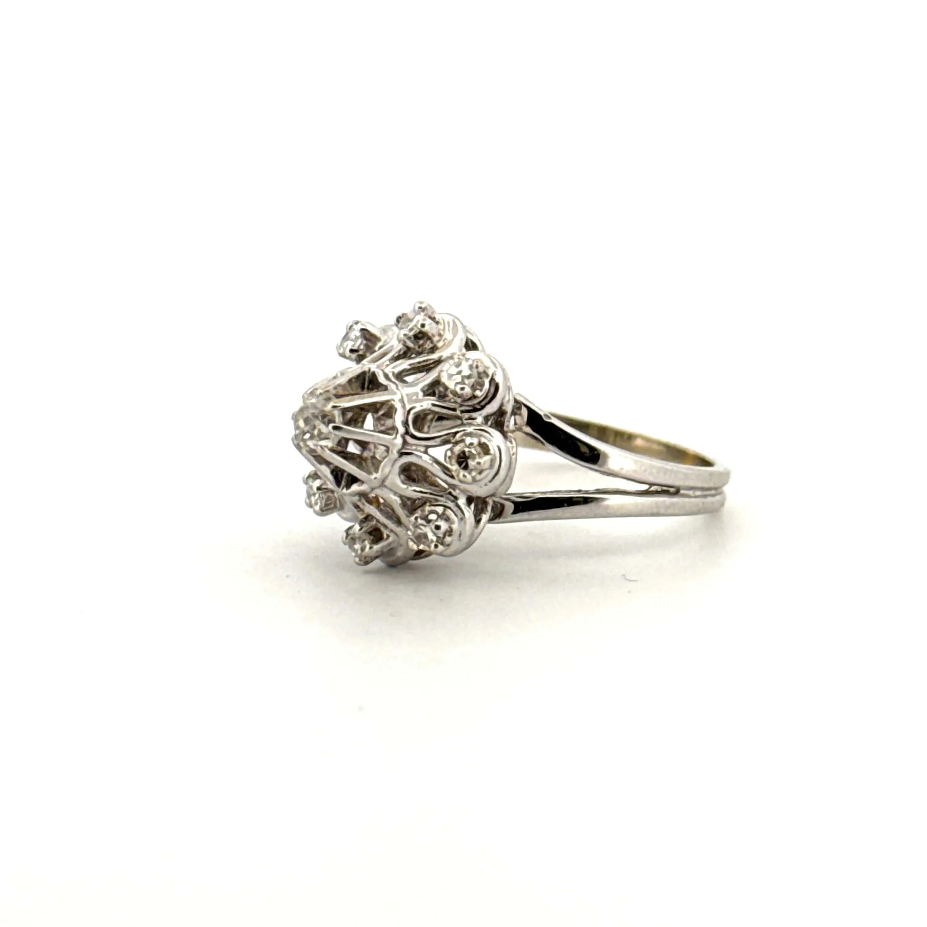 Bague Entourage Or Blanc Diamants sold by 58 Facettes product image thumbnail 3