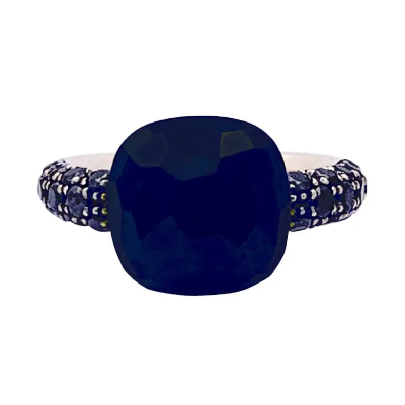 Bague Pomellato "Capri" or rose, diamants noirs et onyx. sold by 58 Facettes