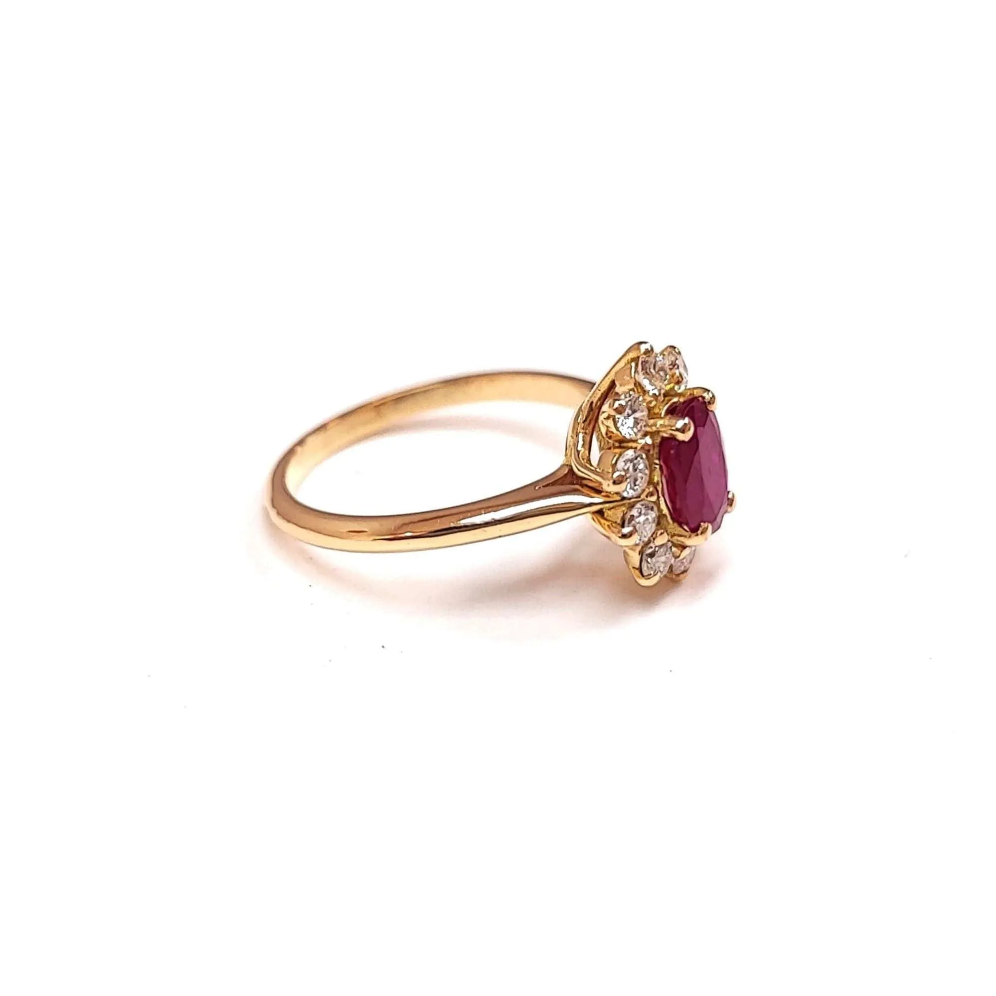 Bague marguerite rubis et diamant sold by 58 Facettes product image thumbnail 4