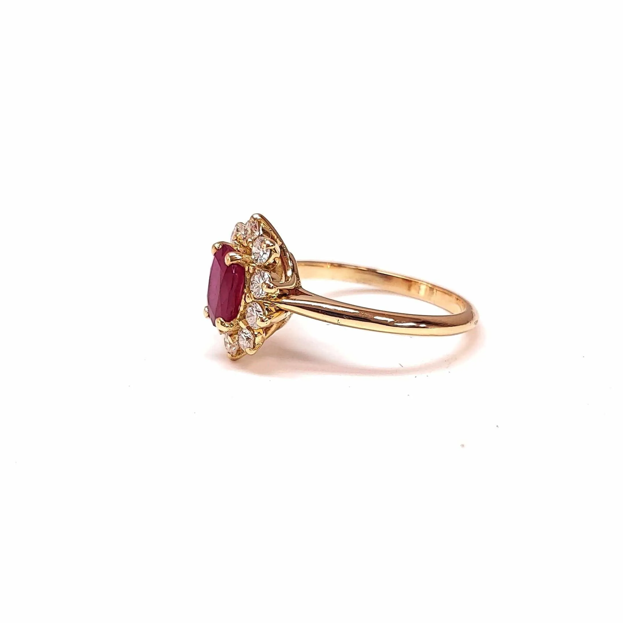 Bague marguerite rubis et diamant sold by 58 Facettes product image thumbnail 5