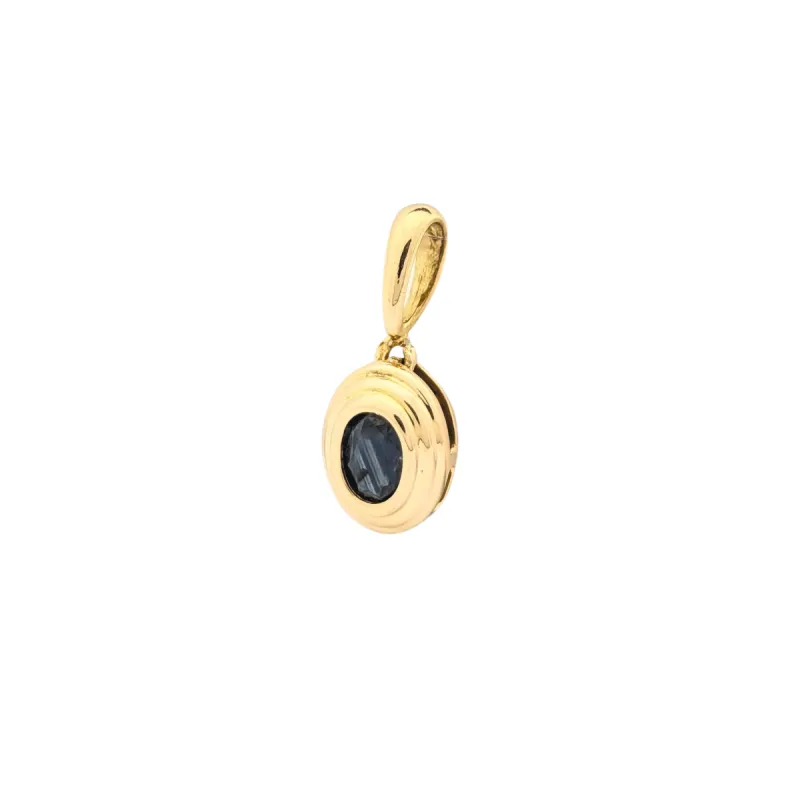 Pendentif or jaune et saphir sold by 58 Facettes