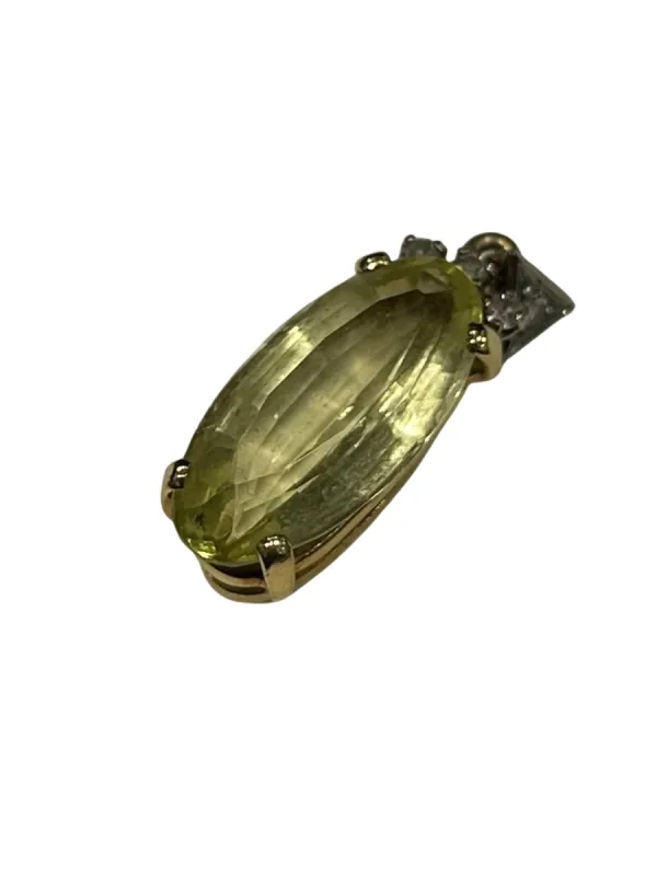 Pendentif or jaune citrine diamants sold by 58 Facettes