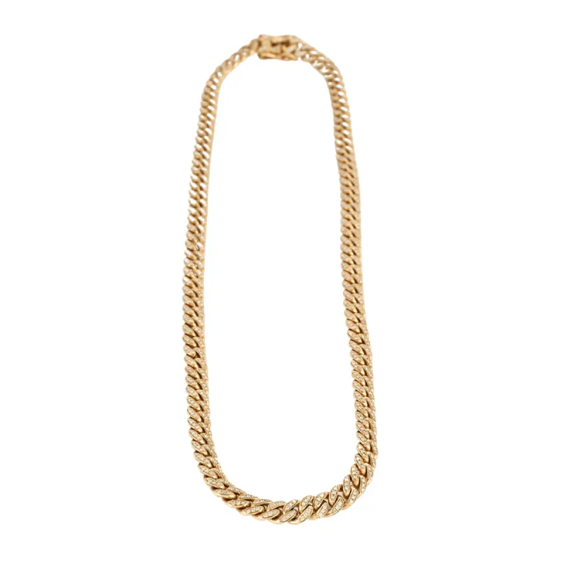 Collier pavé de diamants or jaune sold by 58 Facettes