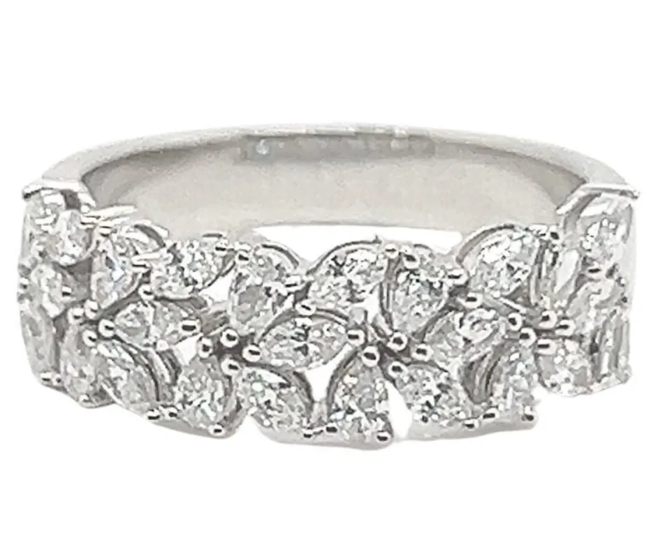 Bague en or blanc avec diamants de 1.010 carats sold by 58 Facettes