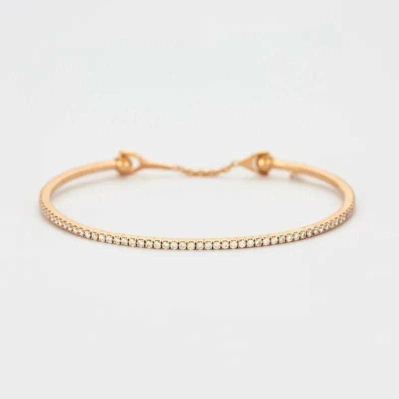 Messika - Skinny Bracelet en or rose et serti de diamants sold by 58 Facettes