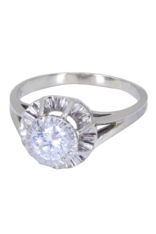 BAGUE SOLITAIRE ANCIEN DIAMANT 0.60 CARAT sold by 58 Facettes