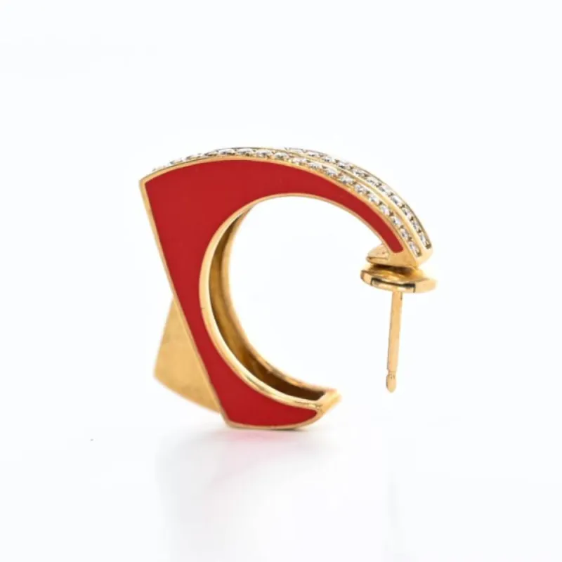 RAINBOW K -  Mono boucle d'oreilles or jaune et diamants sold by 58 Facettes