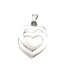 Pendentif Double Cœur Or blanc sold by 58 Facettes