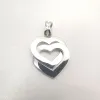 Pendentif Double Cœur Or blanc sold by 58 Facettes
