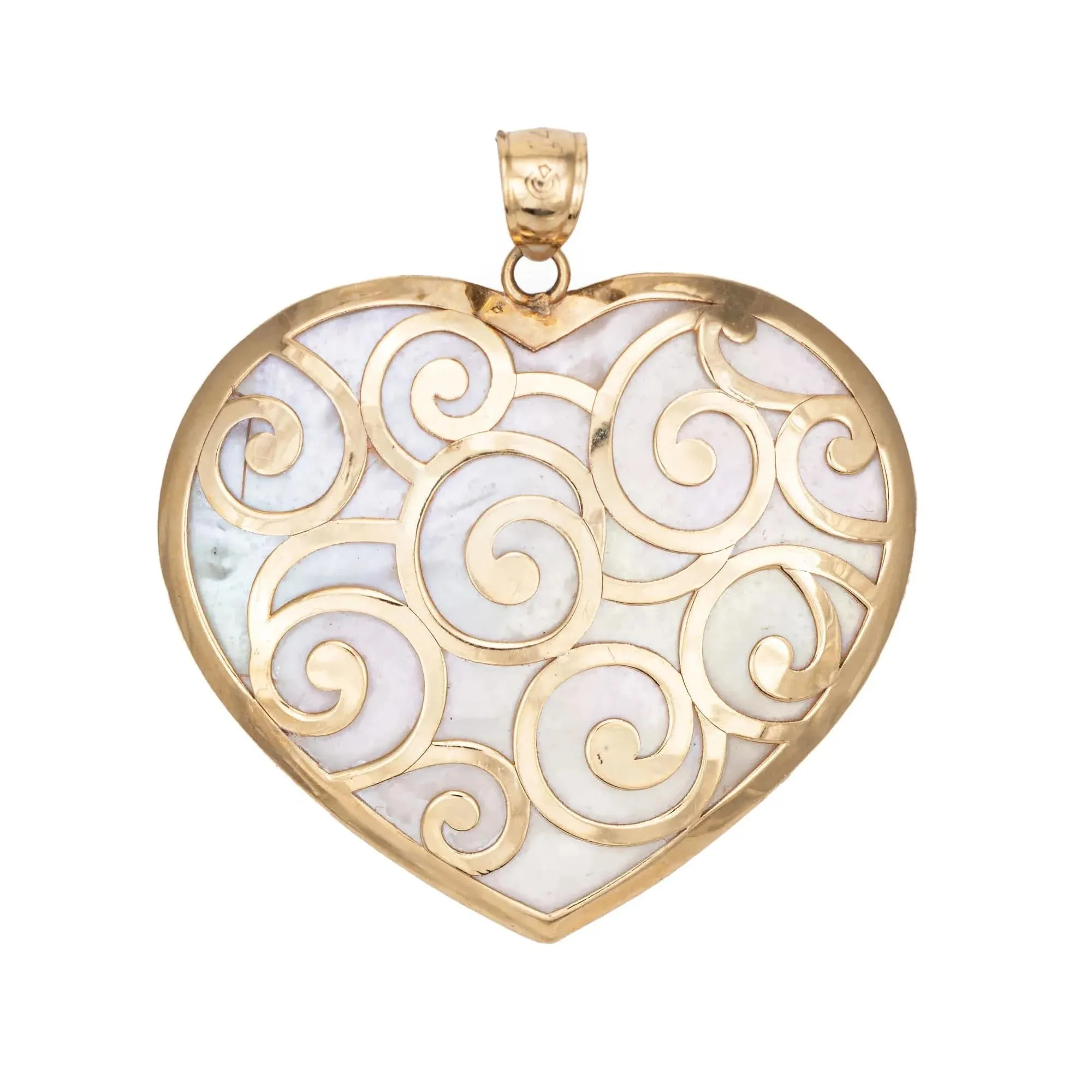 Pendentif Grand Coeur Or Jaune Nacre sold by 58 Facettes product image thumbnail 2