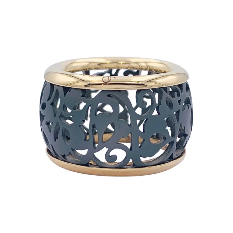 Bague Pomellato, "Arabesque", or rose, titane. sold by 58 Facettes