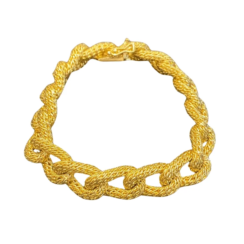 Bracelet mailles souples torsadées en or jaune sold by 58 Facettes