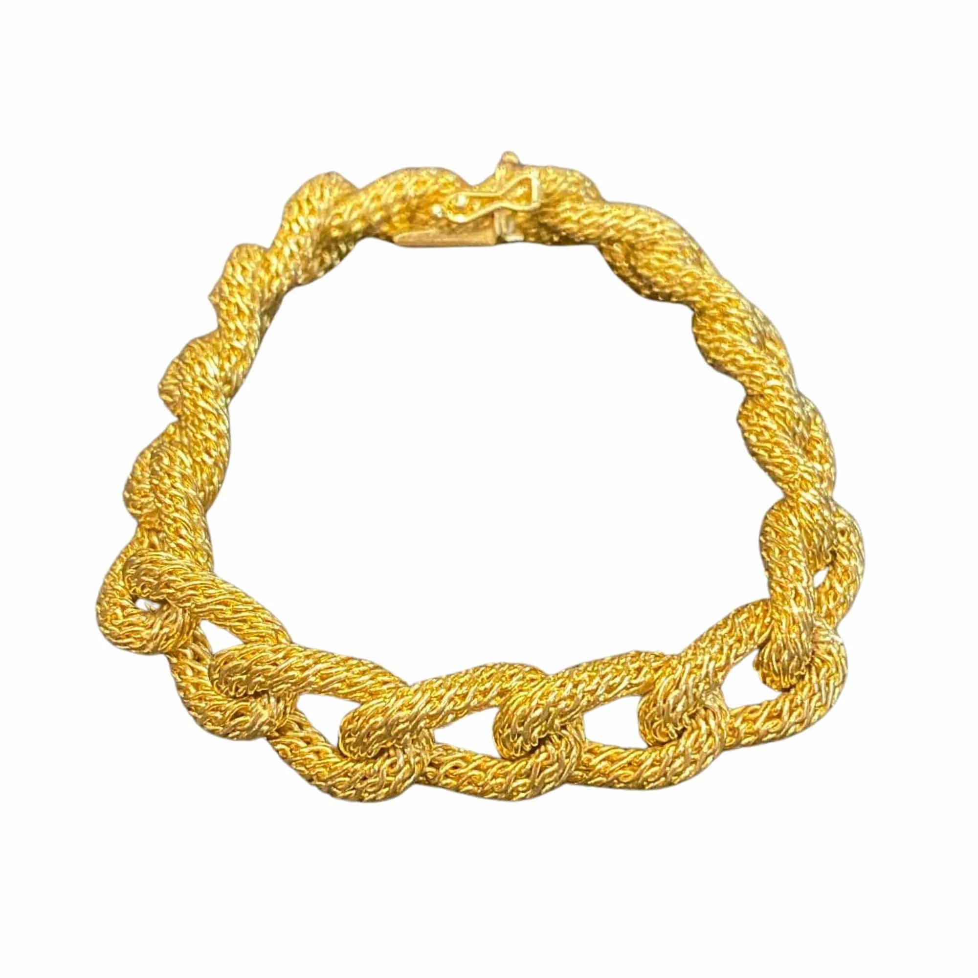 Bracelet mailles souples torsadées en or jaune sold by 58 Facettes product image thumbnail 2