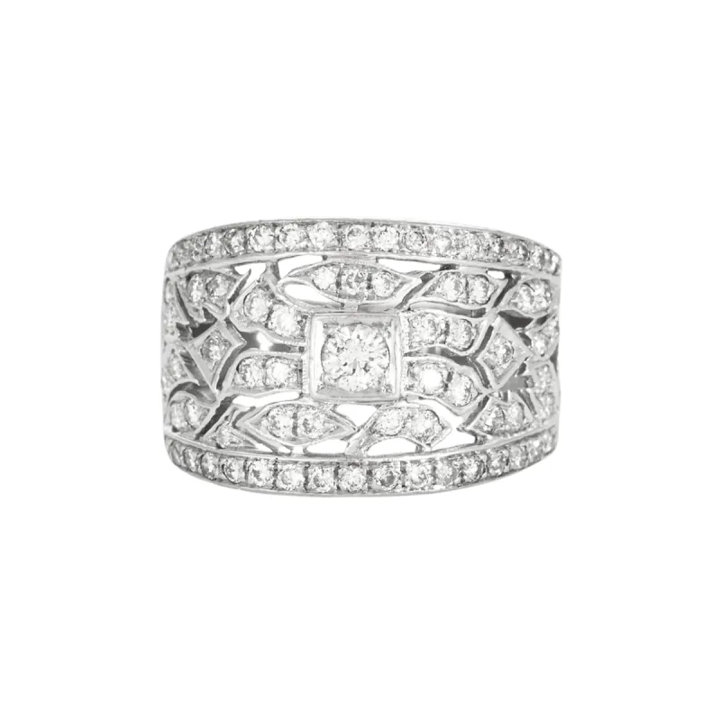 Bague Bandeau en or gris et diamant sold by 58 Facettes
