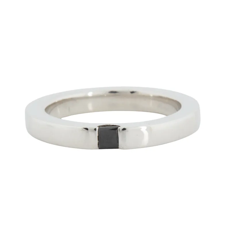 Bague platine - Diamant Noir sold by 58 Facettes