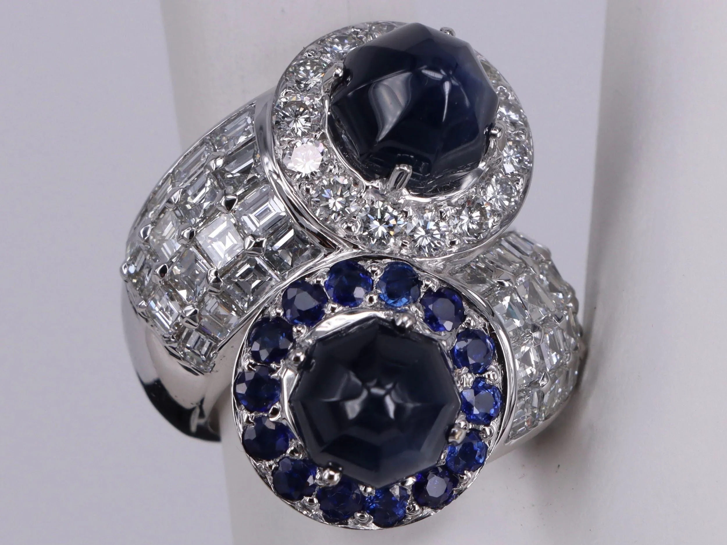Bague Toi et moi Saphirs et Diamants en or blanc sold by 58 Facettes product image thumbnail 2