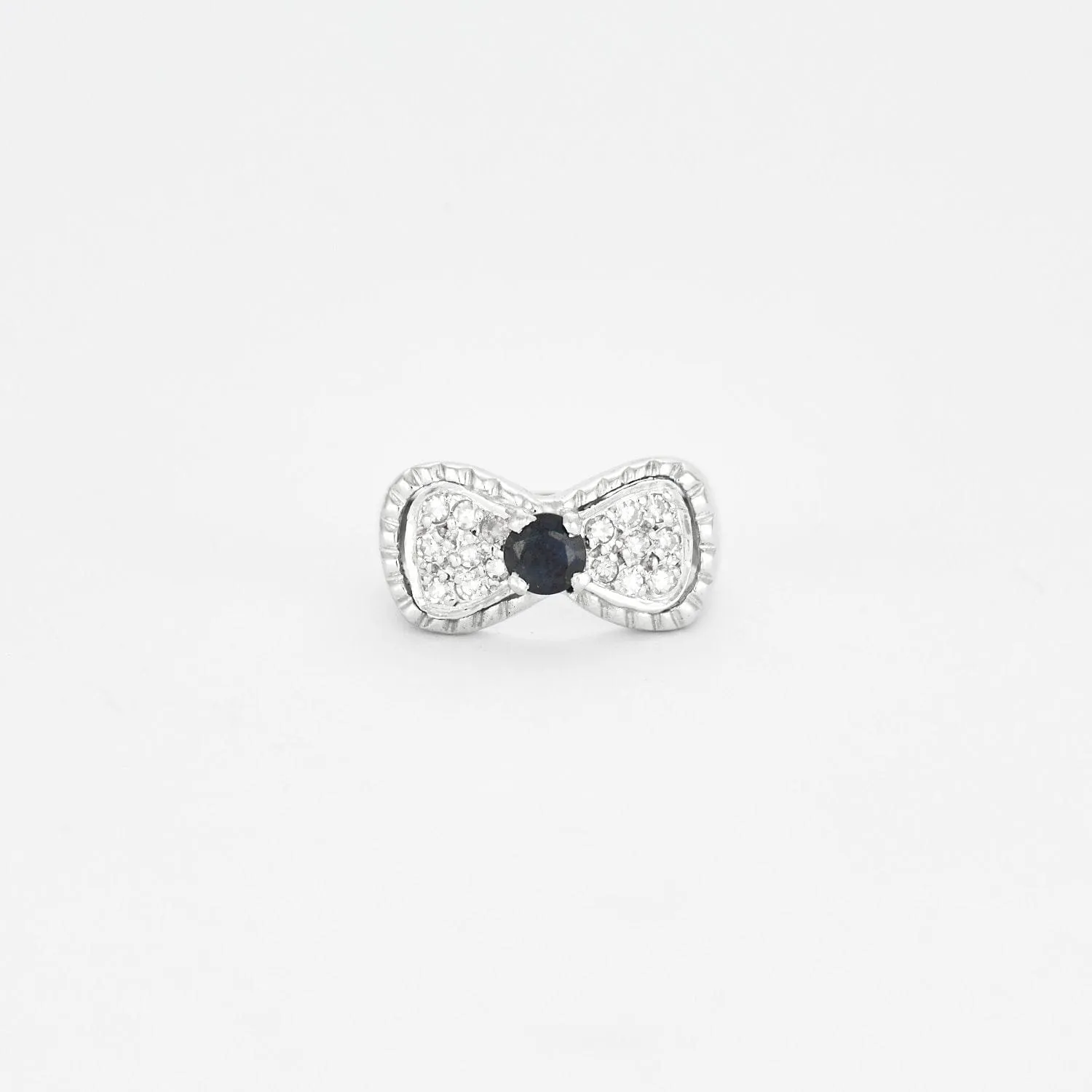 Bague en or blanc Saphir et diamants sold by 58 Facettes product image thumbnail 3