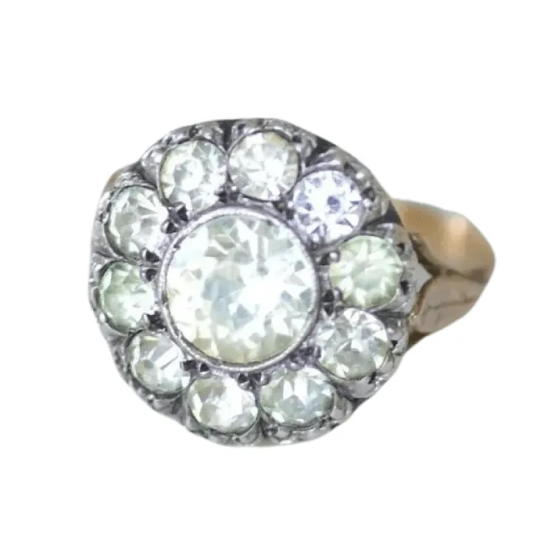 Bague marguerite ancienne pierres du Rhin sold by 58 Facettes