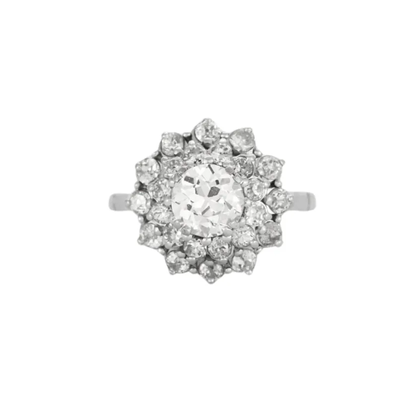 Bague Fleur Vintage Diamants sold by 58 Facettes