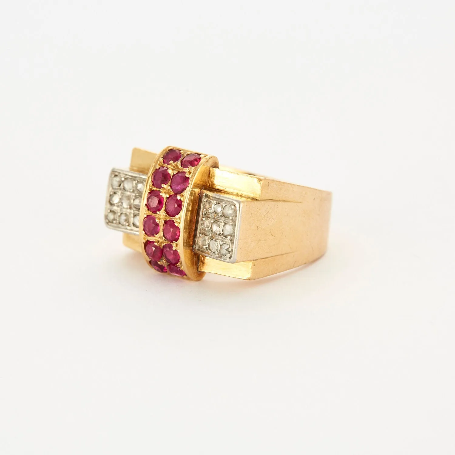 Bague Tank diamants rubis sold by 58 Facettes product image thumbnail 3