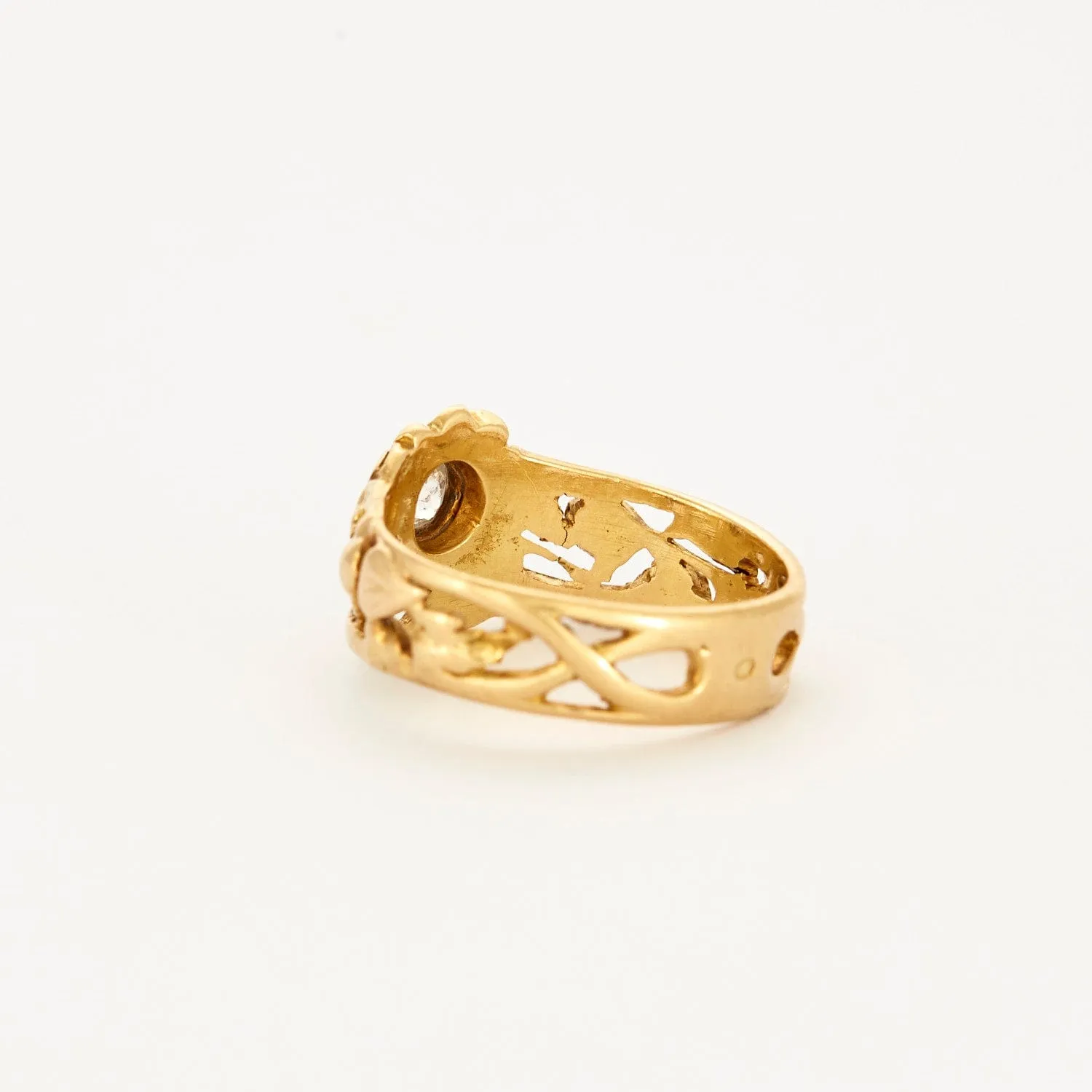 Bague motif floral or jaune et diamant sold by 58 Facettes product image thumbnail 5