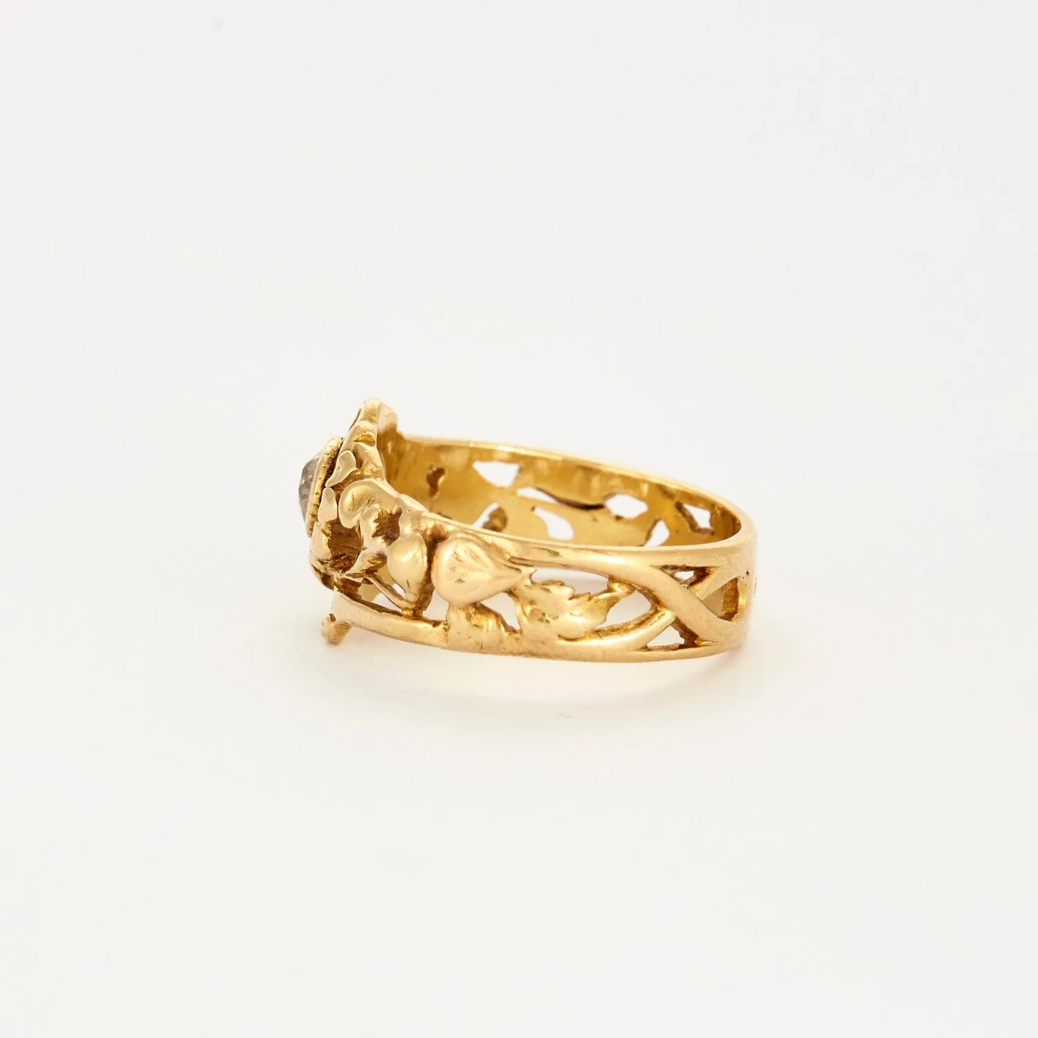 Bague motif floral or jaune et diamant sold by 58 Facettes product image thumbnail 4