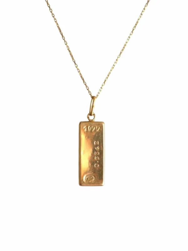Collier Vintage pendentif lingot or jaune sold by 58 Facettes