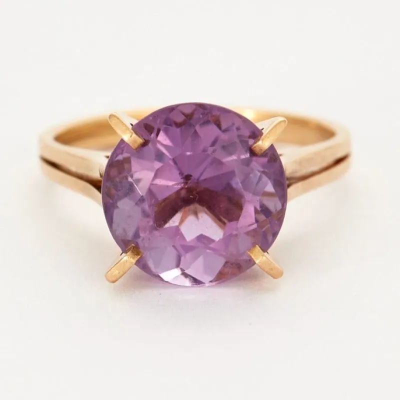 Bague en or jaune et améthyste sold by 58 Facettes