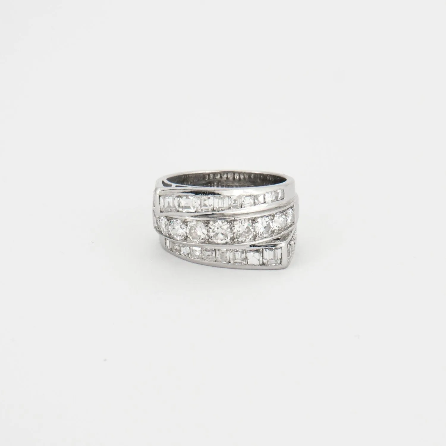 Bague Géométrique Diamants Platine sold by 58 Facettes product image thumbnail 3