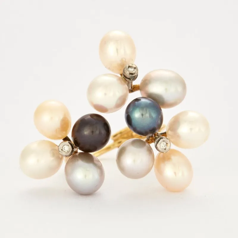 Bague Perles et Diamants sold by 58 Facettes