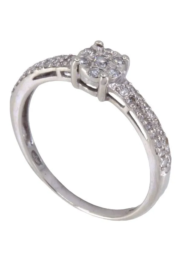Bague solitaire or blanc diamants sold by 58 Facettes product image thumbnail 4