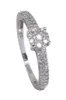 Bague solitaire or blanc diamants sold by 58 Facettes