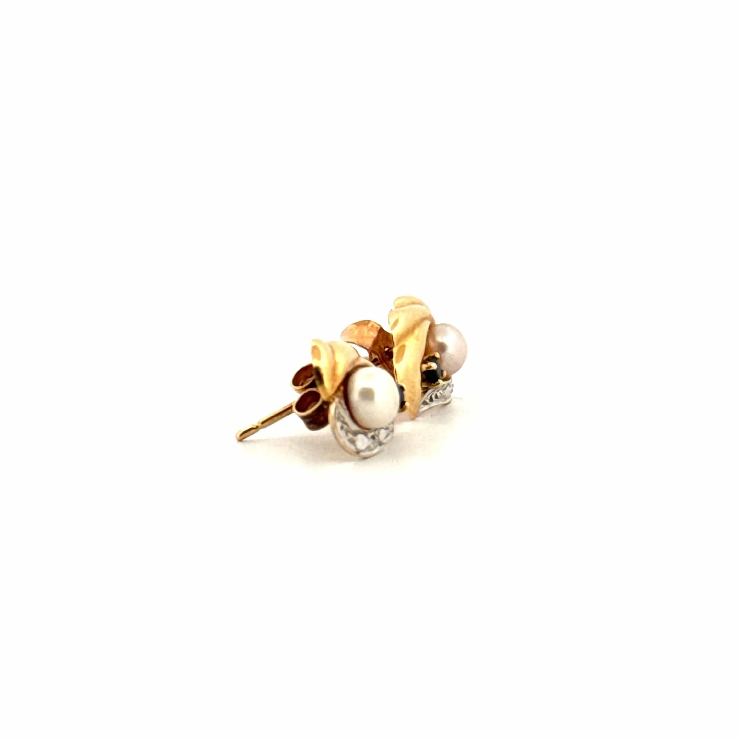 Puces d'oreilles or jaune topazes et perles sold by 58 Facettes product image thumbnail 4