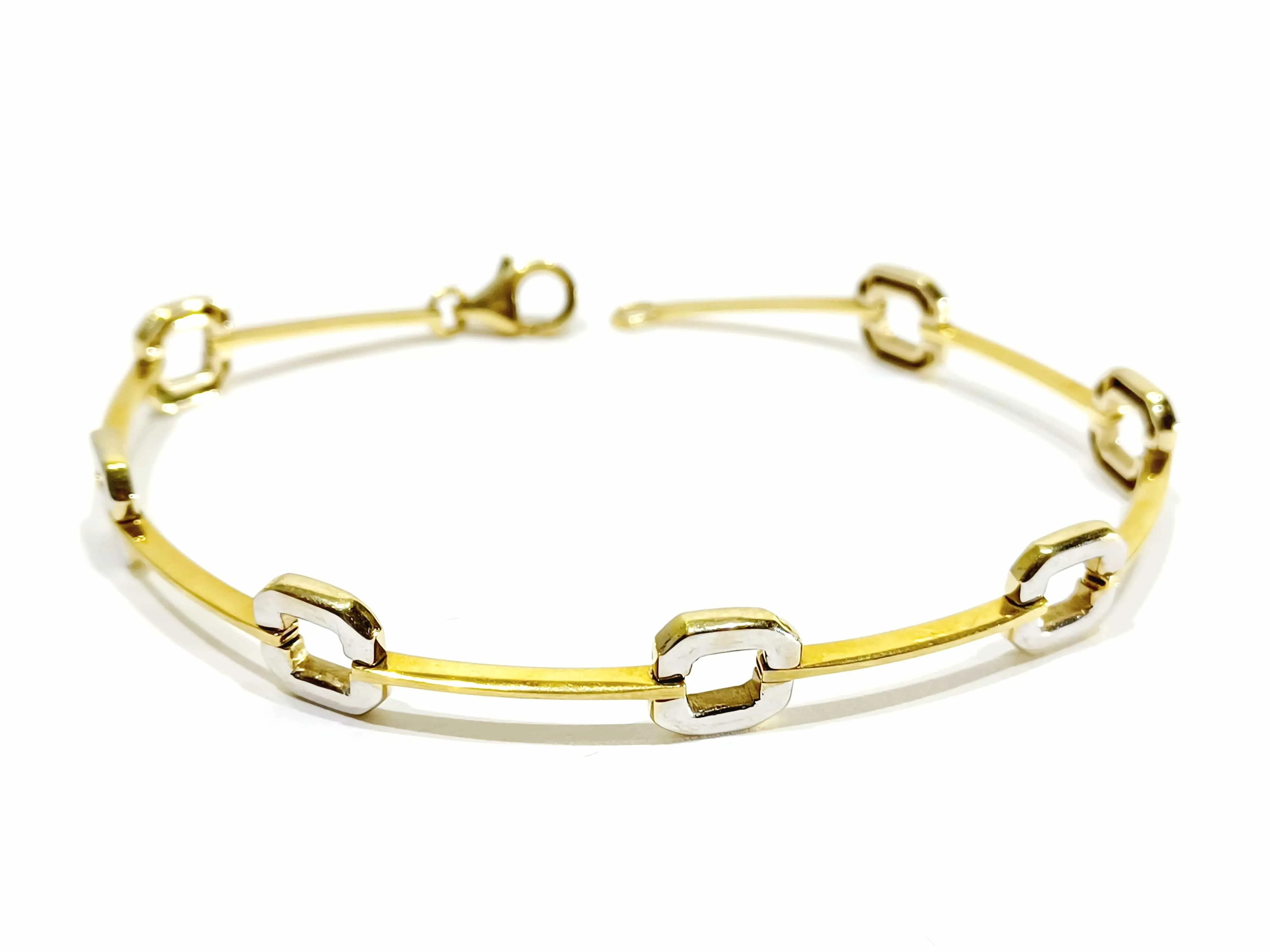 Bracelet en or jaune et blanc sold by 58 Facettes product image thumbnail 2