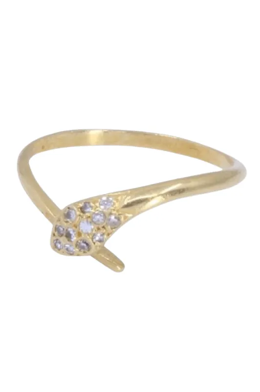 Bague serpent diamants sold by 58 Facettes