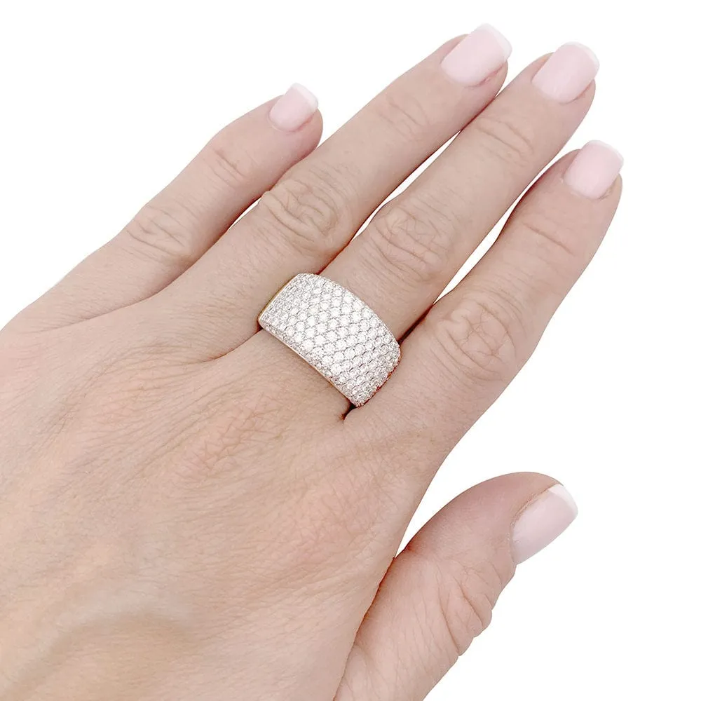 Bague pavage or blanc, diamants. sold by 58 Facettes product image thumbnail 2
