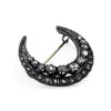 Broche Croissant or et argent diamants sold by 58 Facettes