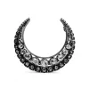 Broche Croissant or et argent diamants sold by 58 Facettes