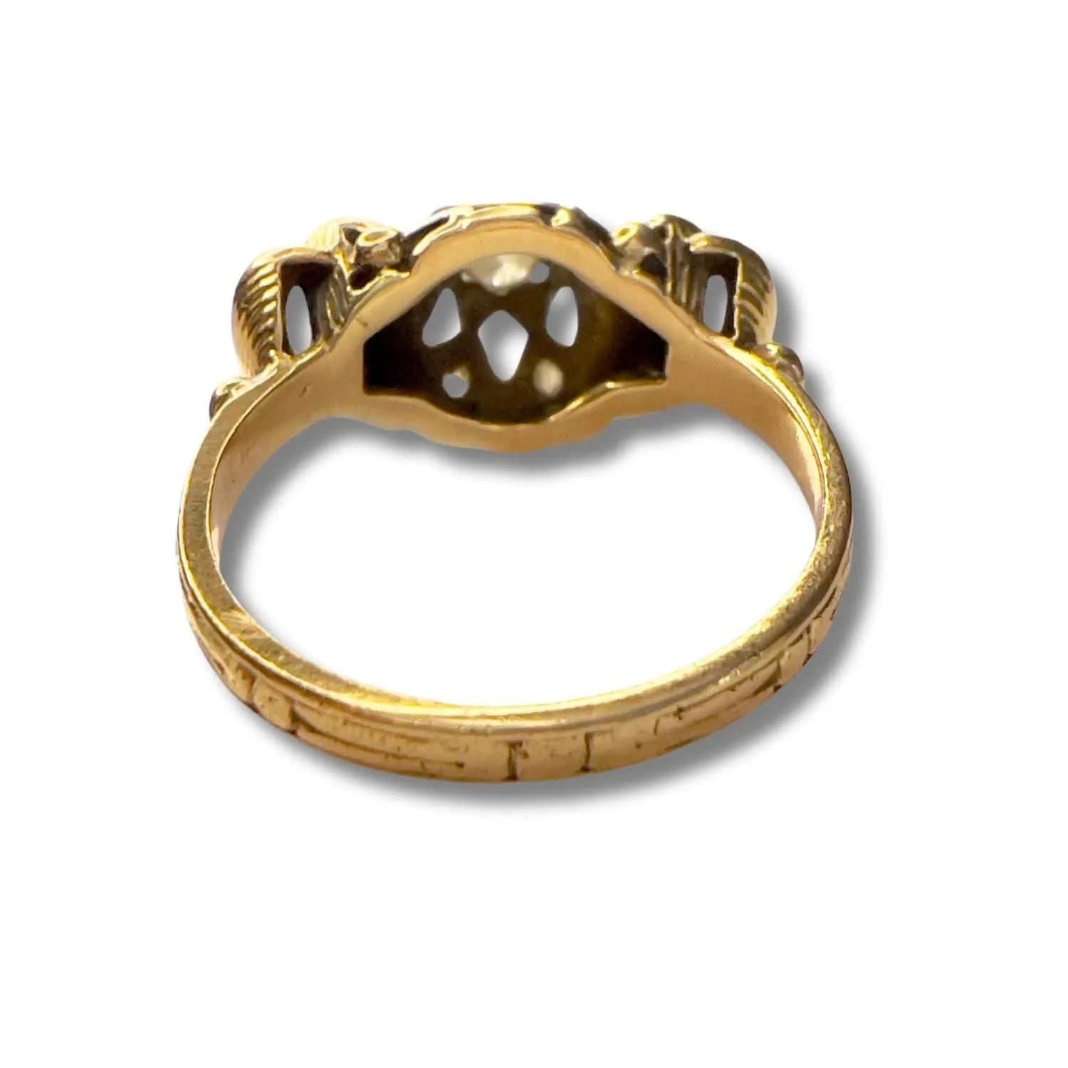 BAGUE ART DÉCO OR PLATINE  DIAMANTS sold by 58 Facettes product image thumbnail 5