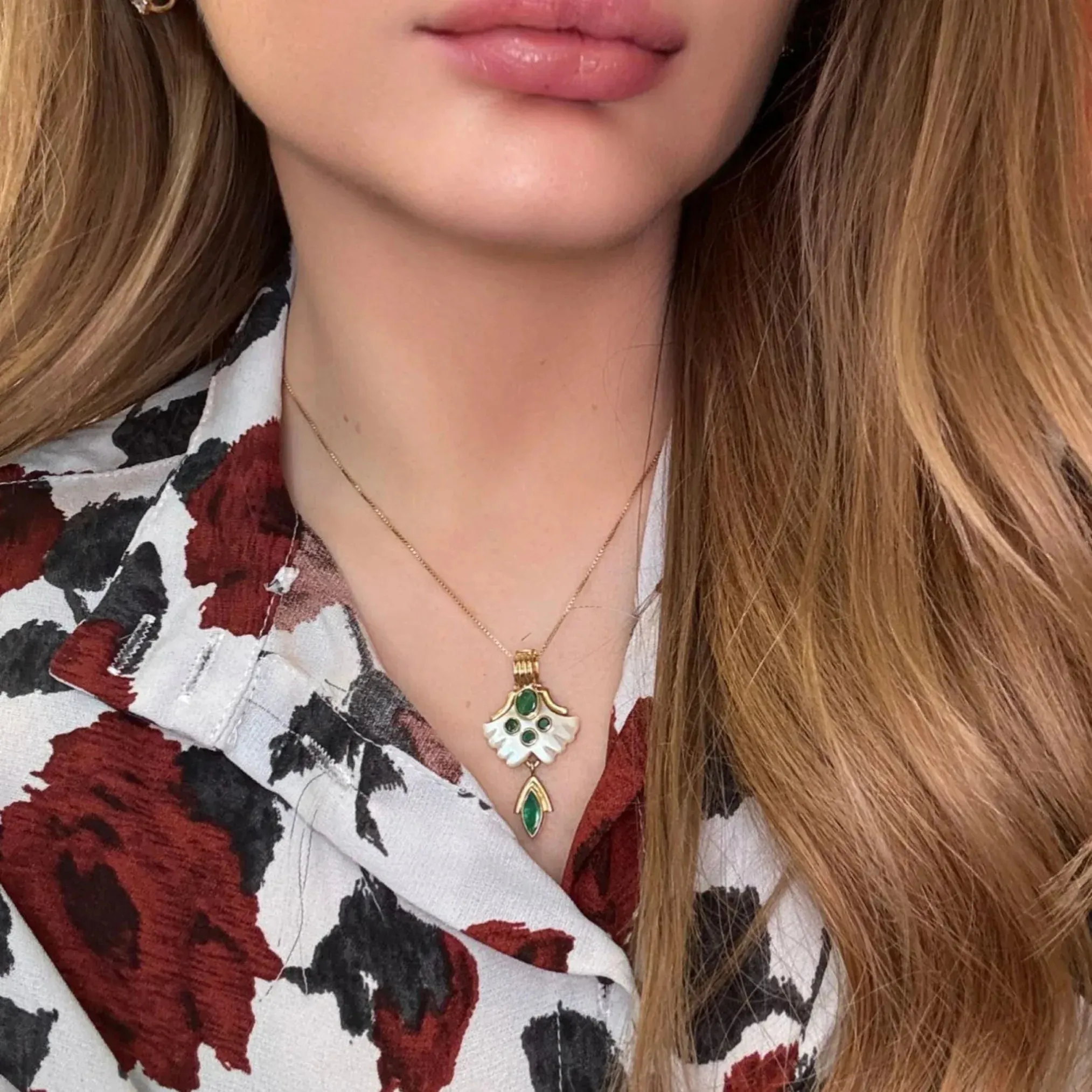 Pendentif Or jaune Émeraudes sold by 58 Facettes product image thumbnail 2