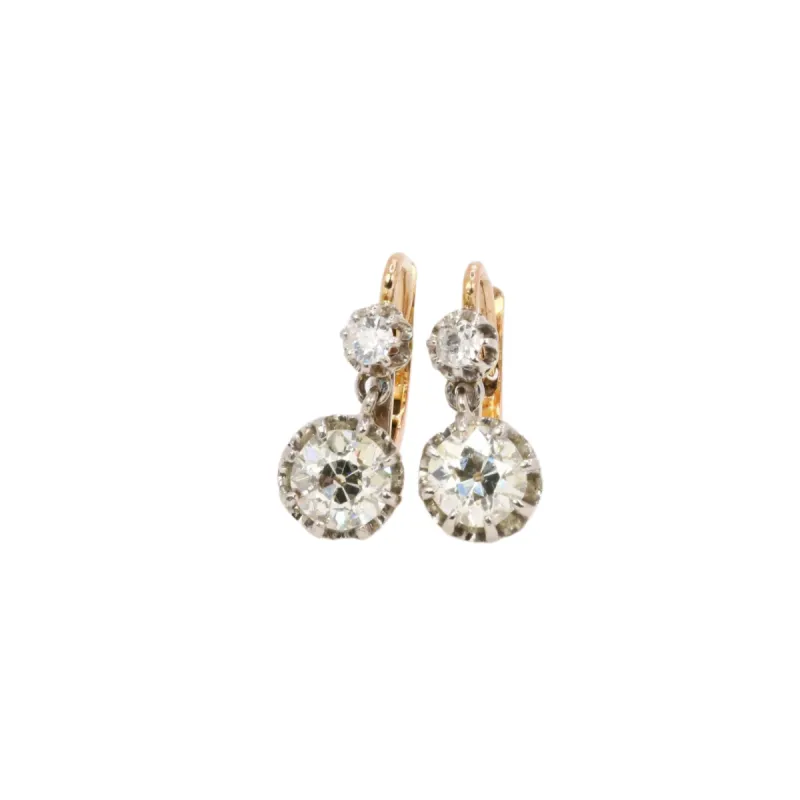 Dormeuses diamants taille ancienne 2,2 ct sold by 58 Facettes