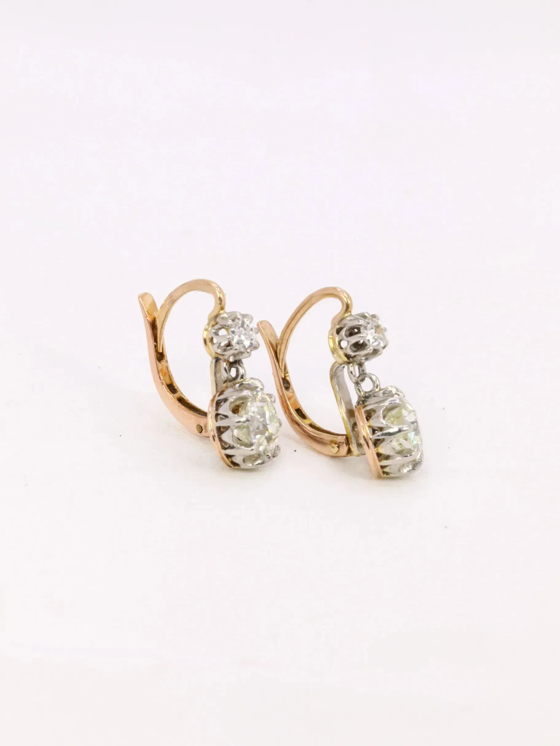 Dormeuses diamants taille ancienne 2,2 ct sold by 58 Facettes product image thumbnail 4
