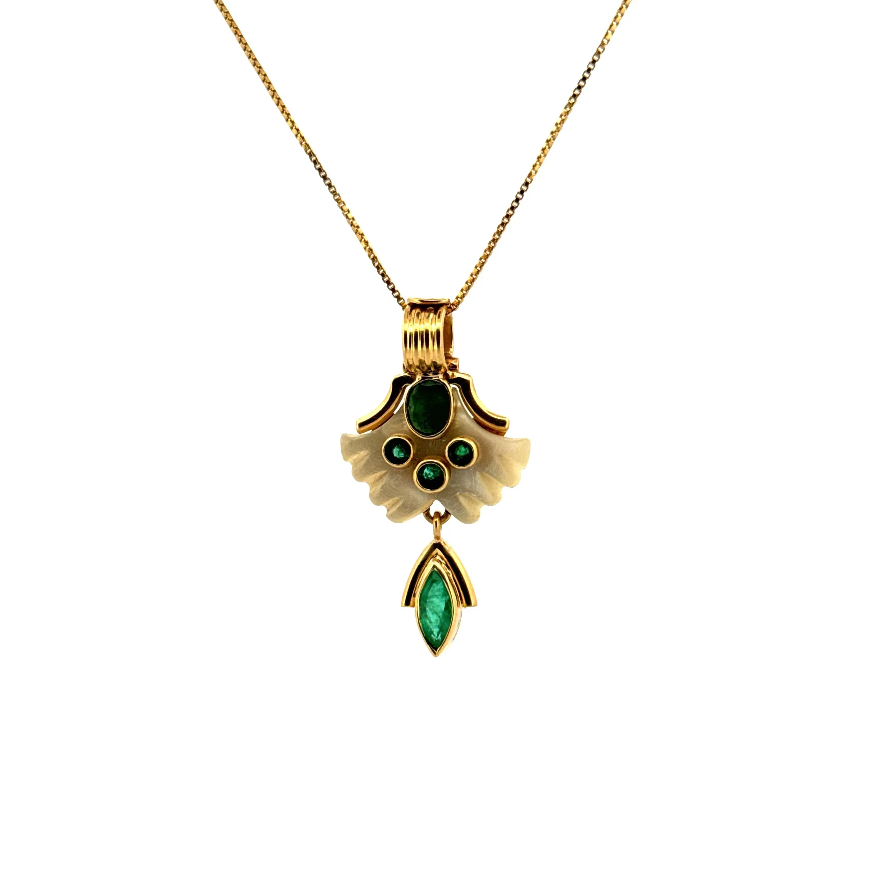 Pendentif Or jaune Émeraudes sold by 58 Facettes product image thumbnail 4