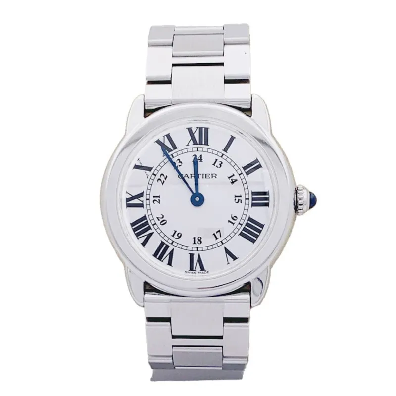 Montre Cartier, "Ronde Solo", acier. sold by 58 Facettes