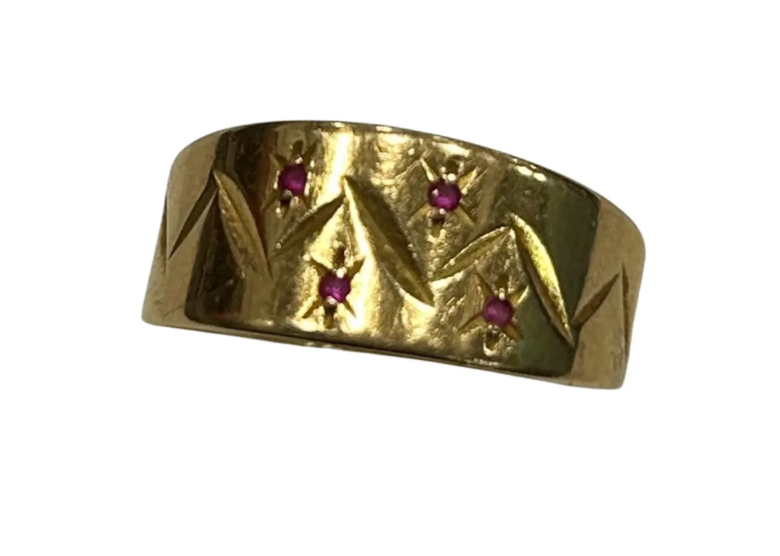 Bague or jaune rubis sold by 58 Facettes