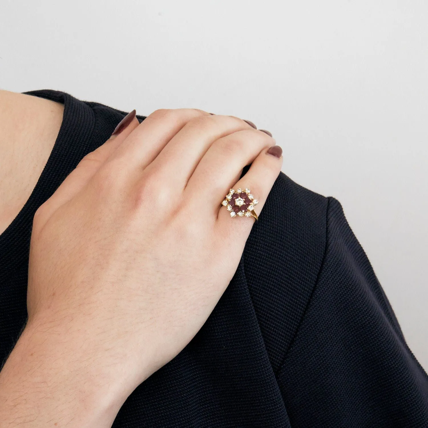 Bague or jaune Rubis et diamants sold by 58 Facettes product image thumbnail 2