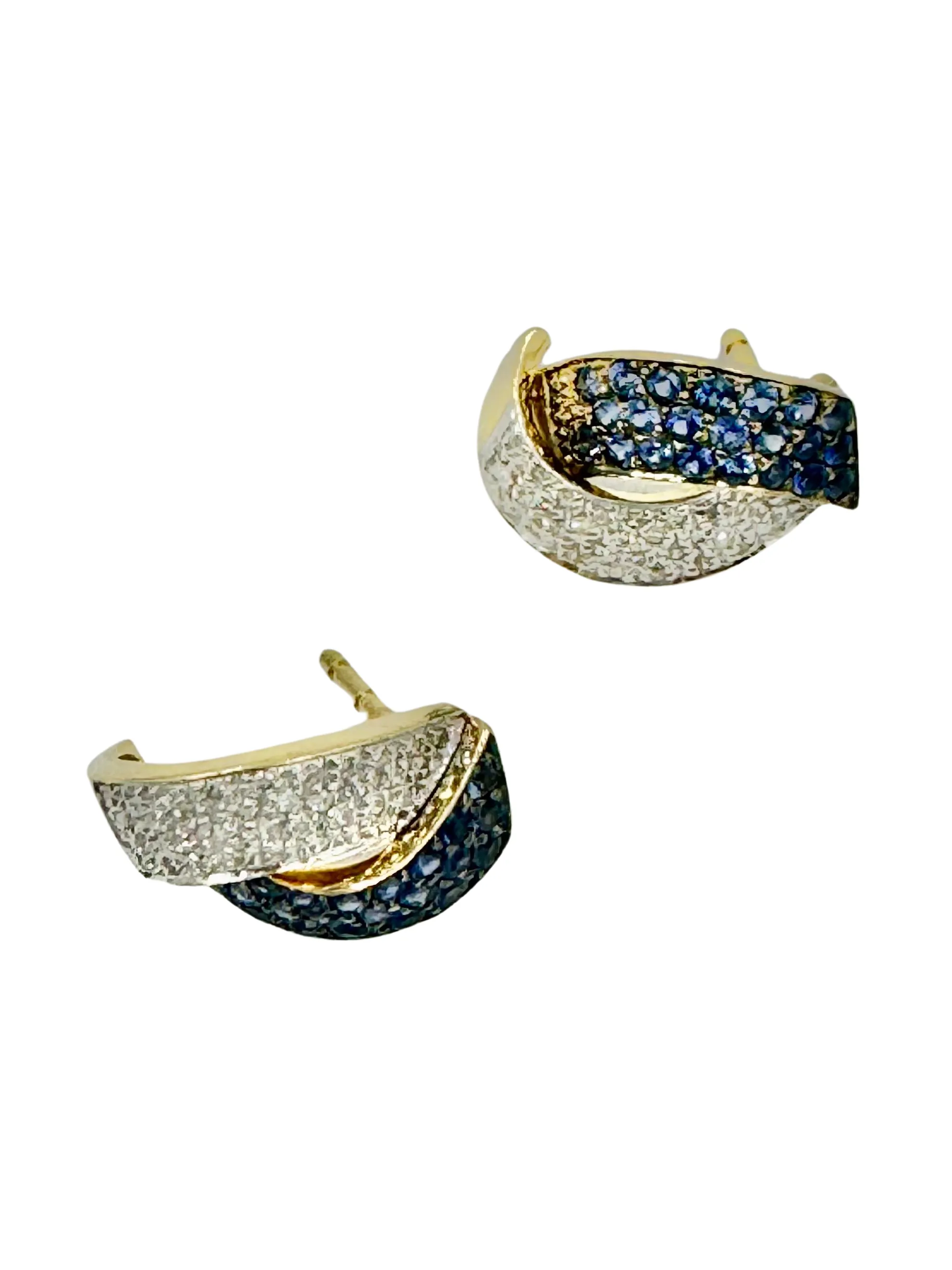 Boucles d’oreilles diamants saphir sold by 58 Facettes