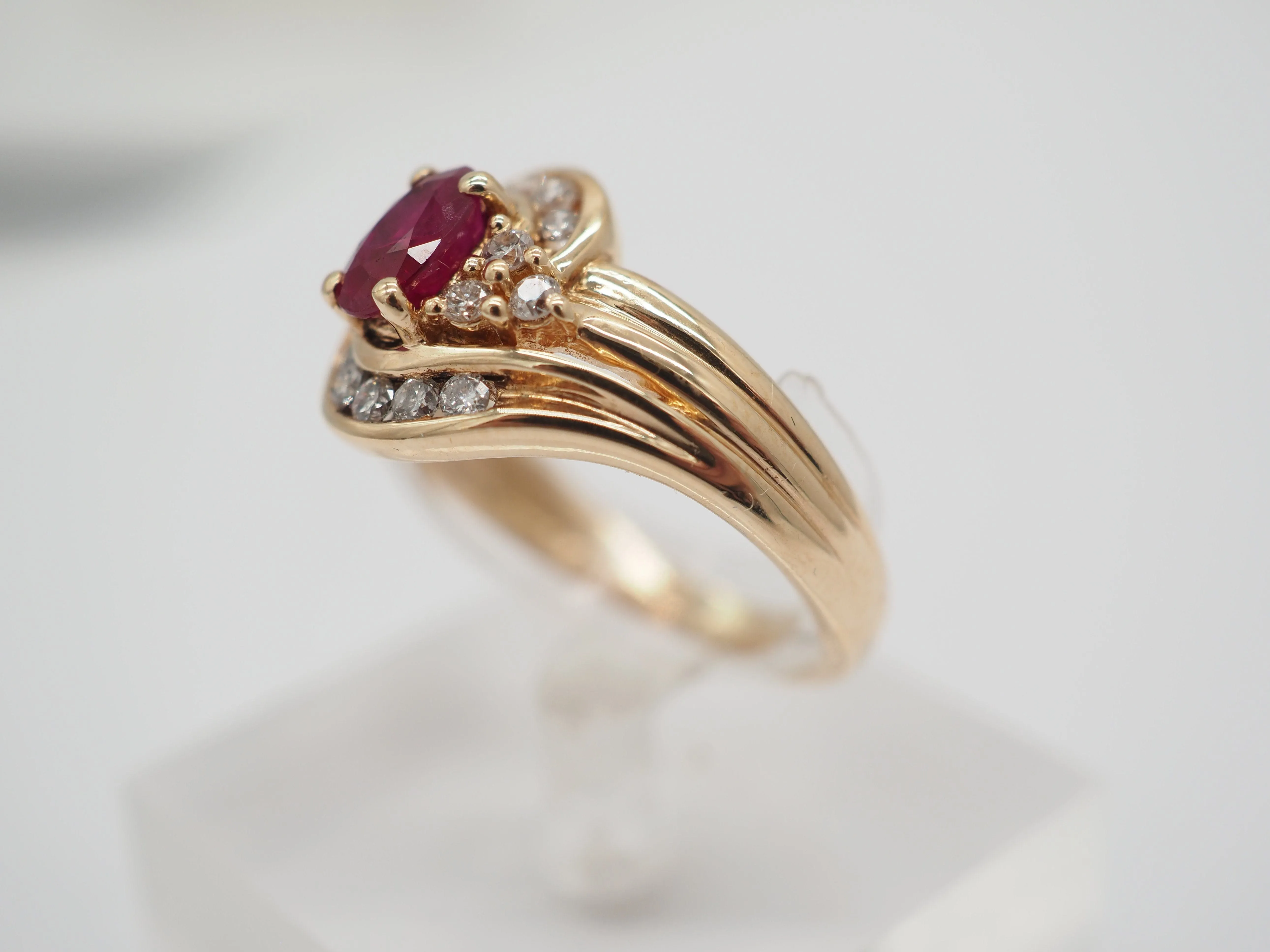 Bague Or jaune Diamants Rubis sold by 58 Facettes product image thumbnail 5