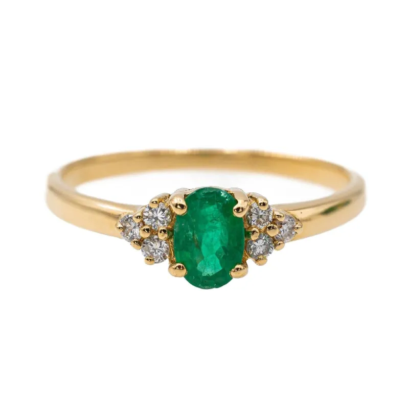 Bague Or jaune Emeraude sold by 58 Facettes